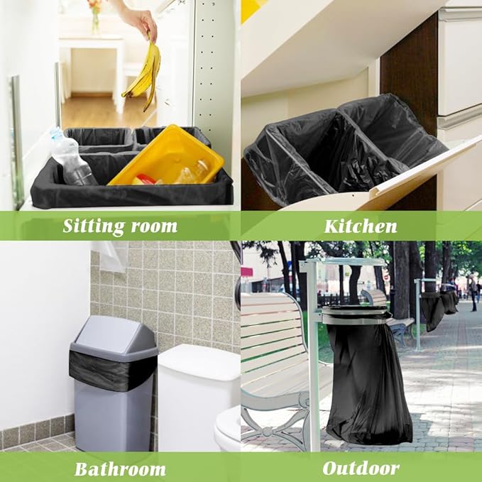 Teivio Trash Bags, 8 Gallon, for Bathroom, Industrial, Commercial, Janitorial