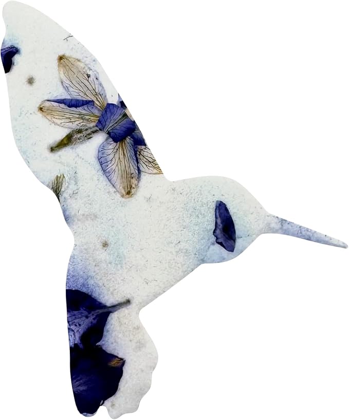 Wildflower Seed Paper - Set of 24 Hummingbird-Shaped for Funeral Favors, Memorial Gifts, & Sympathy Gifts for Loss of Father and Mother (Purple)