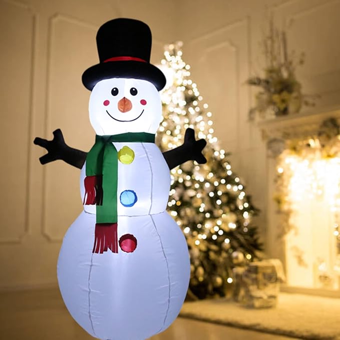 Christmas Decoration Outdoor 5 FT Inflatable Snowman, Christmas Blow Up Yard Decoration Built-in LED Lights