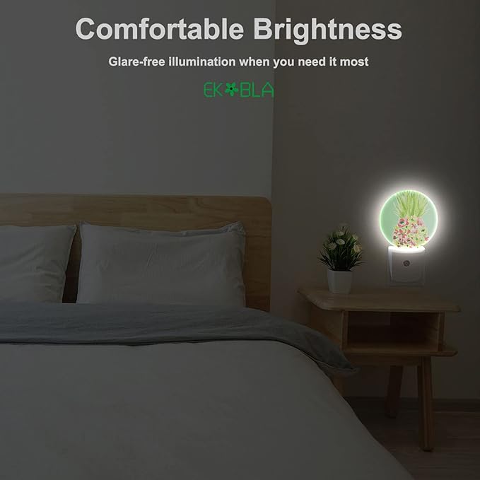 EKOBLA Pineapple Plug-in Night Light, Cute Tropical Fruit LED Nightlight with Dusk to Dawn Sensor, 0.5W Energy Efficient for Home Decor