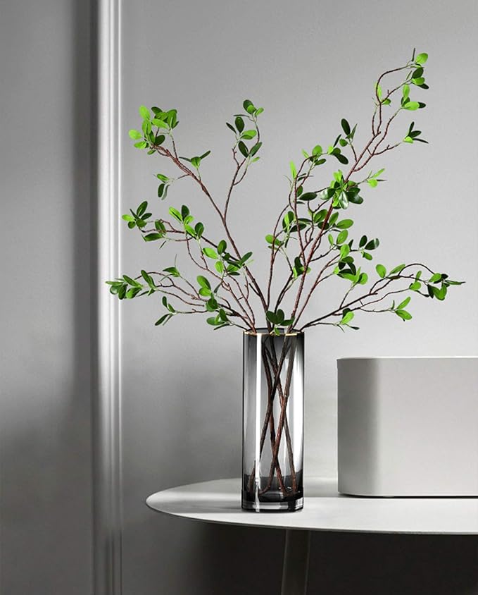 HWL Artificial Plant 43.3 Inch Green Branches Leaf Shop Garden Office Home Decoration (2 pcs)
