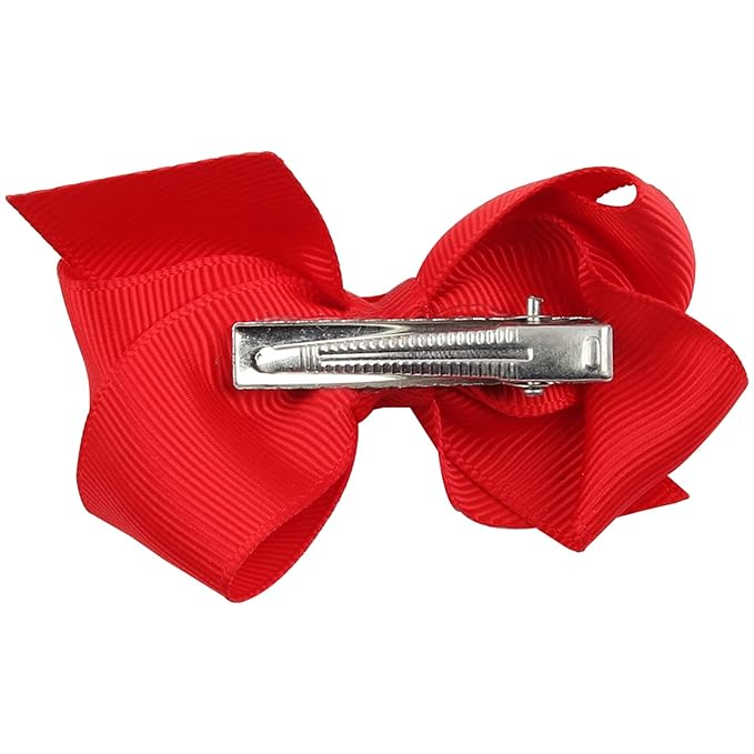 3 Inch Baby Girl Hair Bows Boutique Hair Clip Teens Toddlers Hairpin Headwear - Set of 2 (Yellow)