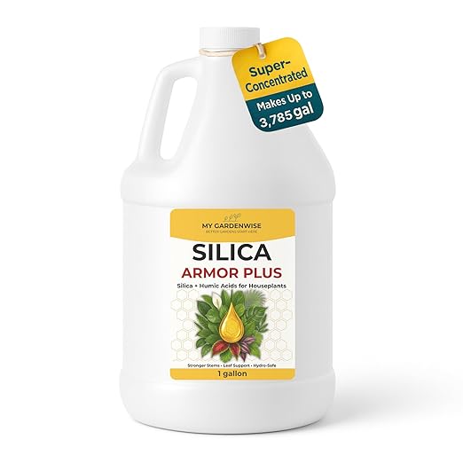 Silica for Plants with Humic Acid – Liquid Houseplant Fertilizer & Plant Food for Indoor Potted Plants – Monstera, Pothos & Tropical Indoor Plants, Water Soluble Nutrients (1 Gallon)