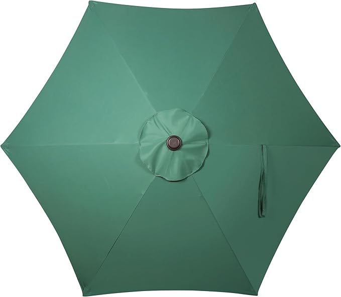 Blissun 7.5 ft Patio Umbrella, Yard Umbrella, Outdoor Market Umbrella with Push Button Tilt Crank, Seaglass