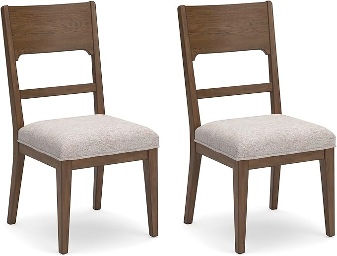 Signature Design by Ashley Cabalynn Traditional Dining Chair Set, 2 Count, Brown & Tan