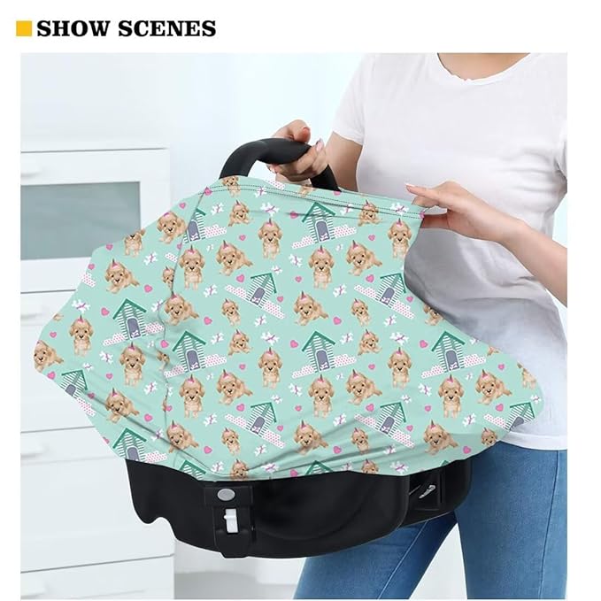 USA Flag Baby Car Seat Cover for Boys and Girls Multi-Purpose Car Seat Covers Breastfeeding Shawl Stroller Canopy Covers Dust Cover Easy Cleaning