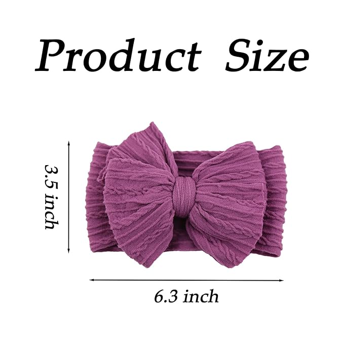 3 Pcs Halloween Baby Bows Headbands Soft Nylon Hairbands Super Elastic Headband Hair Accessories For Baby Girls Infant Toddler Essentials (Black Purple Orange, Mid)
