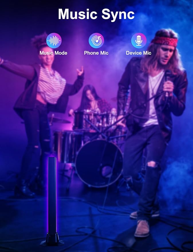 RGB Light Bar, LED Light Bar, APP Control USB Powered, Color Changing TV Backlight Music Sync Ambient Lighting for Room PC Monitor Gaming Party Desk