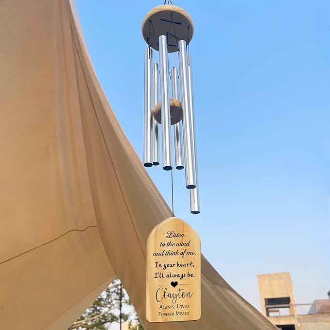 Sympathy Wind Chimes - Memorial Chimes for Loss of Loved One - Condolence & Remembrance Gifts for Dad & Mom