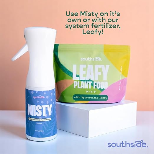 Southside Misty Fertilizer Spray - Use Year-Round - Leaf-Absorbed Plant Food in a Premium Continuous Spray Bottle (4-2-6 NPK) -Hydration & Nutrition for Humidity-Loving Houseplants -7.1 fl oz (210ml)