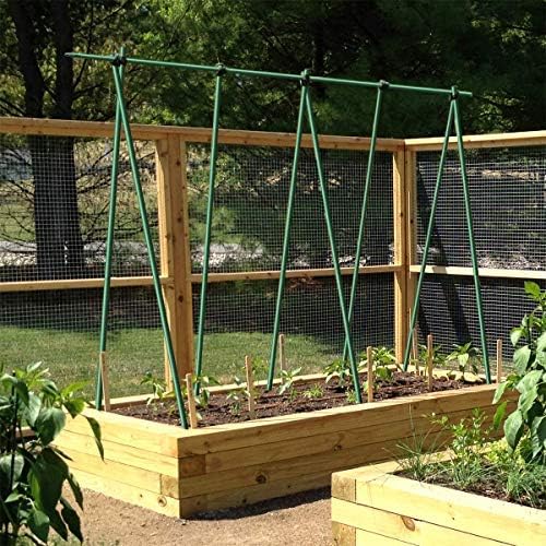 48inch Plant Stakes 10pack, 1/2 Inch Dia Garden Stakes, Garden Poles Tree Stake Cucumber Potato Stake Fence Stake Never Rust, 4ft Long