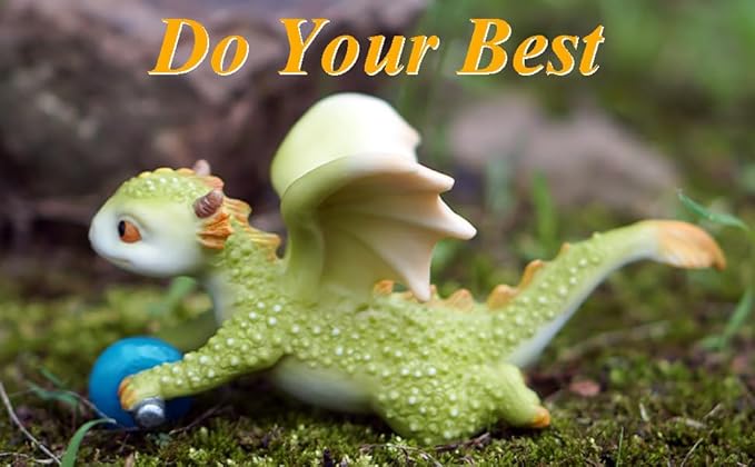 Miniature Fairy Garden Sport Dragon Figurines- Be Yourself
