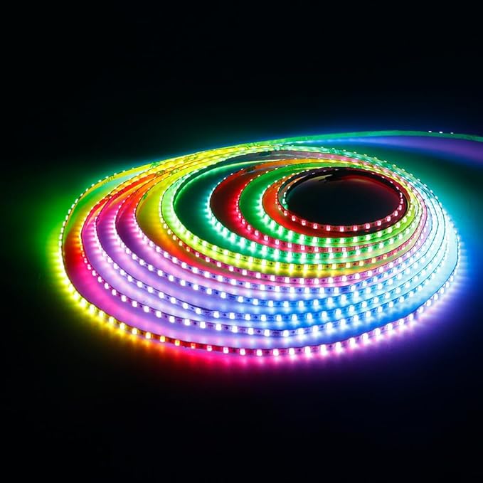 6.5FT WS2812B WS2812 2.7mm Ultra Narrow LED Strip,160LEDs/m Individually Addressable Dream Color Flexible Smart Light Tape for Bedroom,Kitchen,Stage,TV Backlight,DC12V