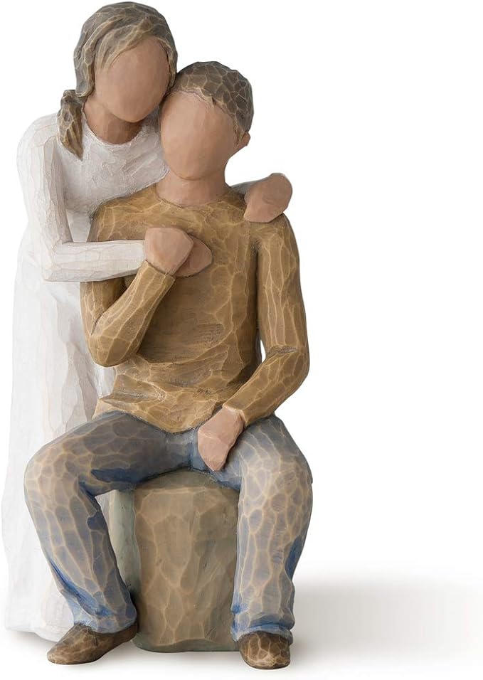 Willow Tree You and Me (Darker Skin Tone & Hair Color), Sculpted Hand-Painted Figure