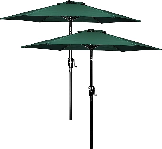 Simple Deluxe 9' Patio Umbrella Outdoor Table Market Yard Umbrella with Push Button Tilt/Crank