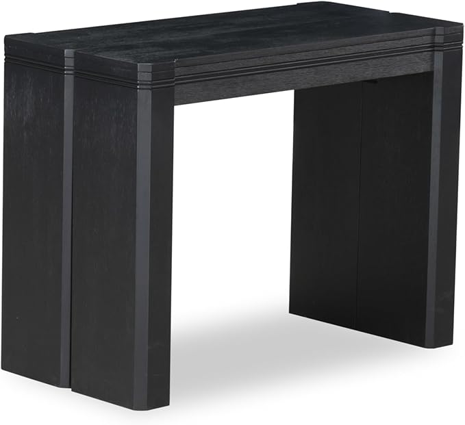 X02X2-206-30 5-pc Dining Room Table Set a Rectangular Kitchen Table and 2 Benches and 2 Wire Brushed Black Polyester Stackable Chairs, 39x120 Inch, Wire Brushed Black