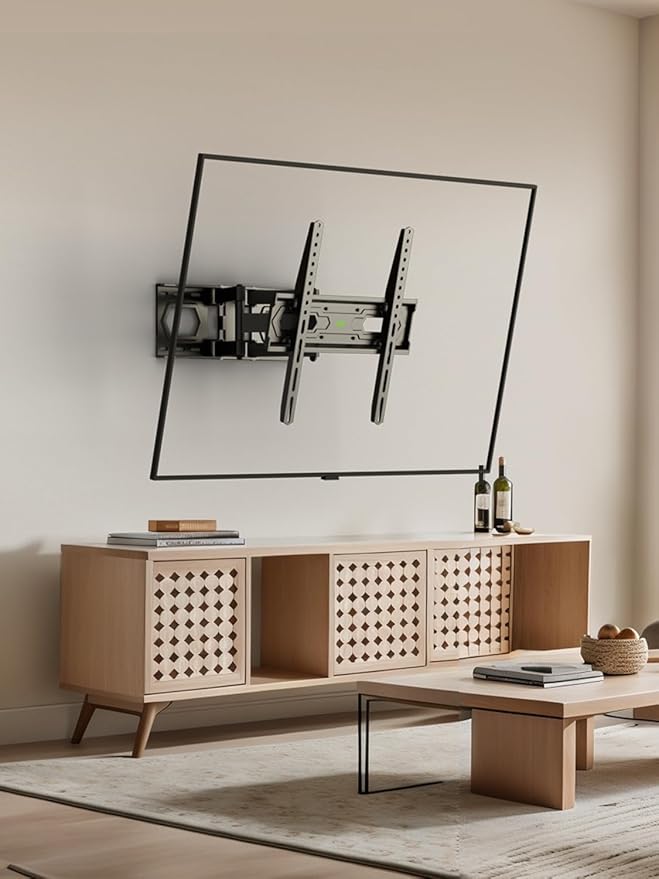 USX MOUNT TV Wall Mount for 32-65 inch Flat Screen/LED/4K up to 110lbs, Full Motion TV Mount Bracket with Swivel & Tilt Articulating Dual Arms, Max VESA 400x400mm, Fits 12/16" Wood Studs