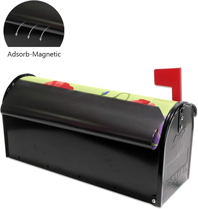ALAZA Spring Summer Flowers Poppies Daisies Magnetic Mailbox Cover MailWraps Garden Yard Home Decor for Outside Standard Size-18"x 20.8"