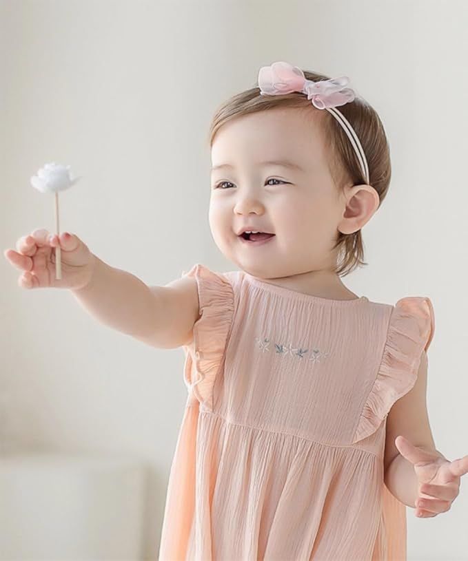 Bethynas Baby Girls Cute Bow-knot Headband Soft Lace Floral Hairbands Newborn Infant Toddlers Kids Hair Accessories (Style 8)