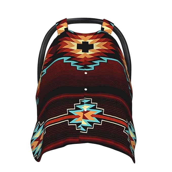 Aztec Tribal Baby Car Seat Canopy Cover Multi Use Nursing Cover for Newborn Car Seat Canopy Mom Nursing Breastfeeding Covers Newborn Shower Gift