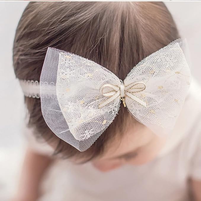 Bethynas Baby Girls Cute Bow-knot Headband Soft Lace Floral Hairbands Newborn Infant Toddlers Kids Hair Accessories (Style 11)