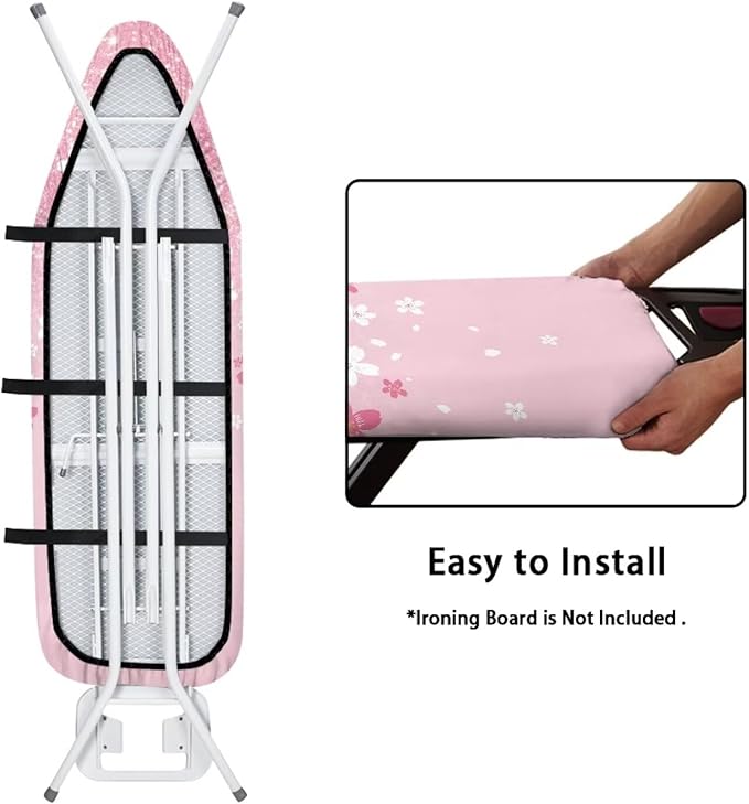 Cherry Blossom Ironing Board Cover and Pad Standard Size Padding Decorative