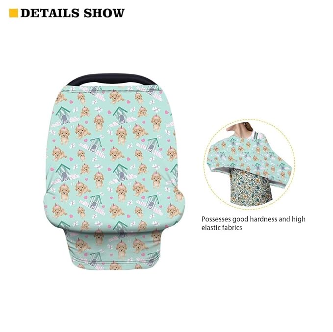 USA Flag Baby Car Seat Cover for Boys and Girls Multi-Purpose Car Seat Covers Breastfeeding Shawl Stroller Canopy Covers Dust Cover Easy Cleaning
