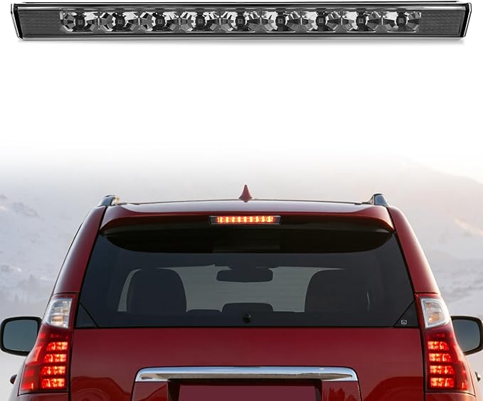 Nilight Third Brake Light Tail High Mount 3rd Stop Lights Smoked Lens Compatible with Toyota XA40 2013-2018 and GX460 2010-2019 Van SUV Rear Center Cab Lamp