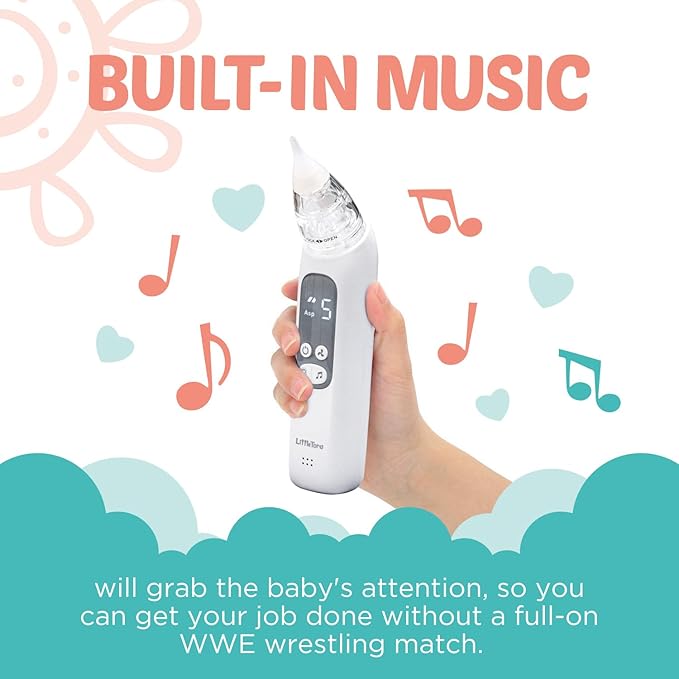 Baby Nasal Aspirator - Rechargeable Electric Nose Sucker Baby Nose Cleaner - Toddlers Booger Mucus Sucker - Baby Vac Nasal Aspirator - Infant Booger Suction Removal Device