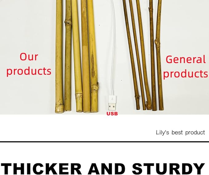 50 Pack 5ft Bamboo Plant Stakes for Wood Garden Sticks，Wooden Plant Supports，Bamboos，Bamboo Trellis，Crafts, More Size Choices 8"/12"/16"//2'/3'/4'/5'/6'