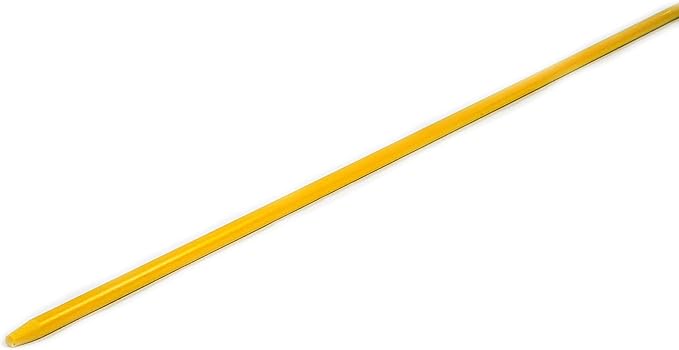 4ft Pro Snow Stakes - 48" x 5/16" Driveway Markers, Pointed Tip, Hy Viz Reflective Tape, Armor Cap (Choose Color/Quantity) (50, Yellow)