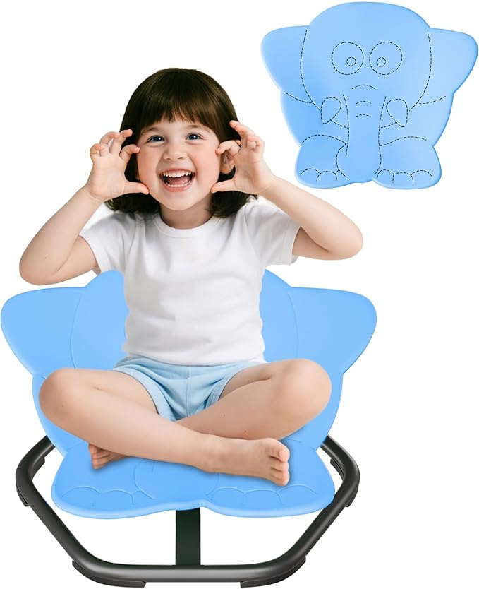 21" L × 19" W Spinning Chair for Autistic Kids, Sensory Toys for Kids with Autism, Sit and Spin, Toddlers & ADHD Children, Sensory Products Swivel Chair