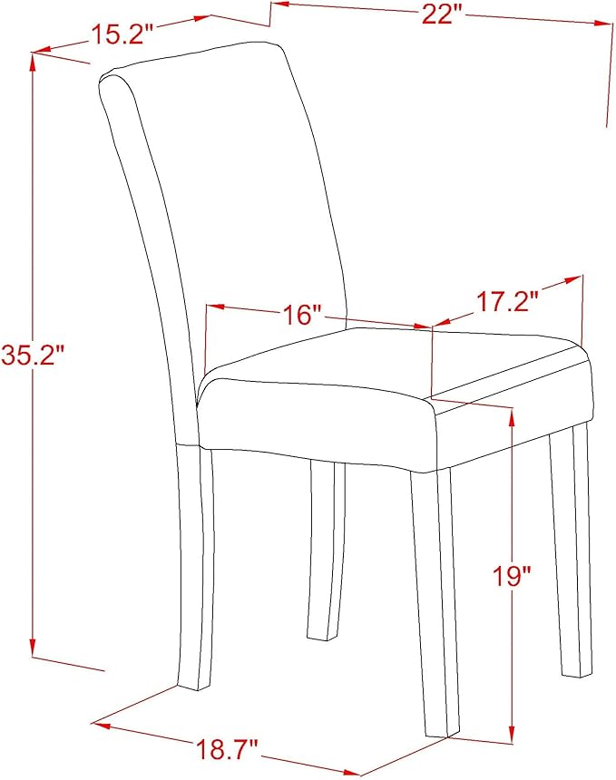East West Furniture X727AB747-7 7 Piece Dining Room Furniture Set Consist of a Rectangle Dining Table with X-Legs and 6 Light Sable Linen Fabric Parson Chairs, 40x72 Inch, Multi-Color