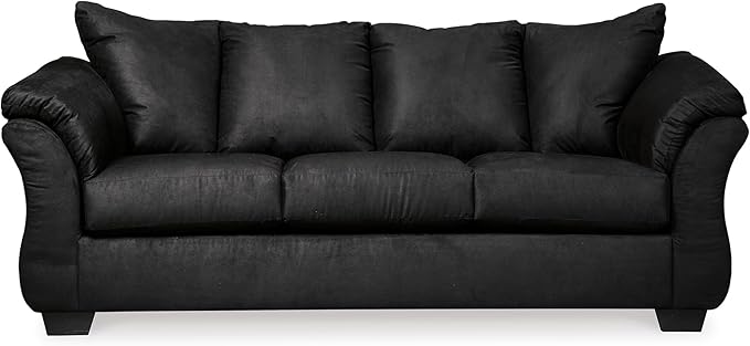 Signature Design by Ashley Darcy Classic Contemporary Sofa, Black
