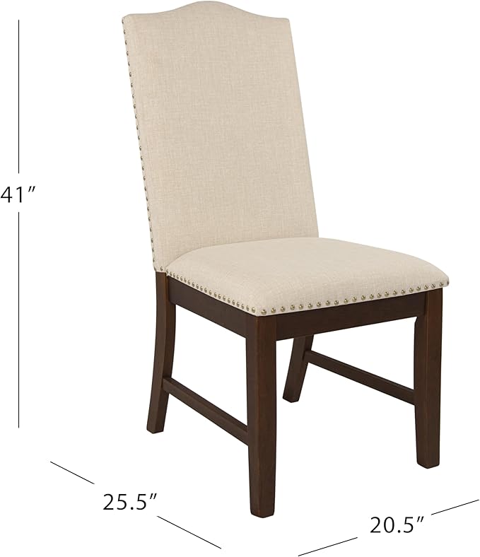 HomePop Scalloped Back Dining Chair - Beige Woven(Set of 2)