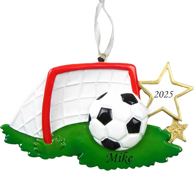 2025 Soccer Christmas Ornament – Personalized Soccer Ball Holiday Keepsake – Custom Soccer Ornament for Kids, Players & Fans – Unique Sports Decoration & Gift for Soccer Lovers (Soccer Ball)