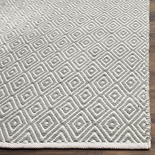 SAFAVIEH Boston Collection 8' x 10' Grey BOS682E Handmade Flatweave Cotton Area Rug - color: Grey, size: 8' x 10' (Rectangular)