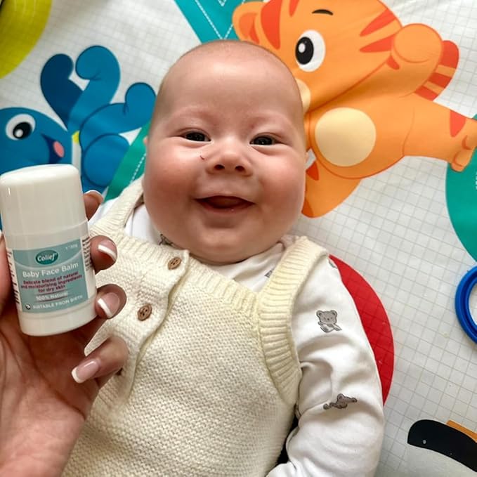 Colief Baby Face Balm Stick 30g | 100% Natural Shea Butter, Rosehip Oil, and Chamomile Coconut Oil | Gently Moisturise Baby's Dry & Sensitive Skin | for Babies from Birth