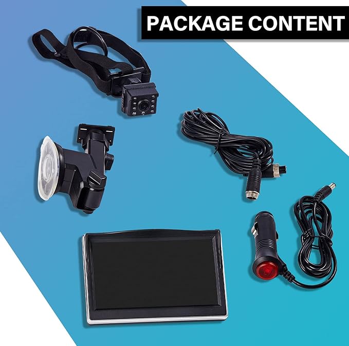 Baby Car Camera HD 5 Inch Monitor Car Mirror Infant Rear Facing Full View Clear Night Vision