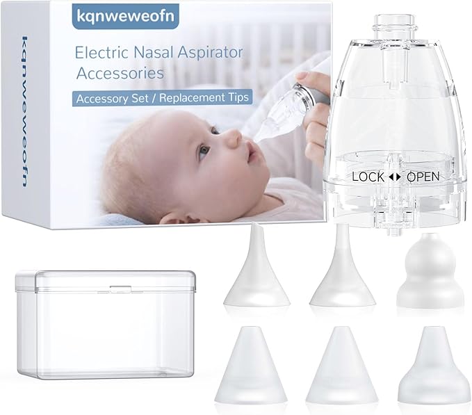 Nasal Aspirator Replacement Tips Compatible with GROWNSY, X-Bosak, Soft Silicone Baby Nose Suction Parts, BPA-Free Accessories