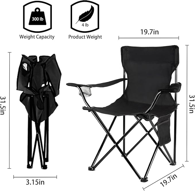Damei century Folding Camping Chairs- Lightweight, Portable Chair for Beach, Lawn, Outdoor Sports