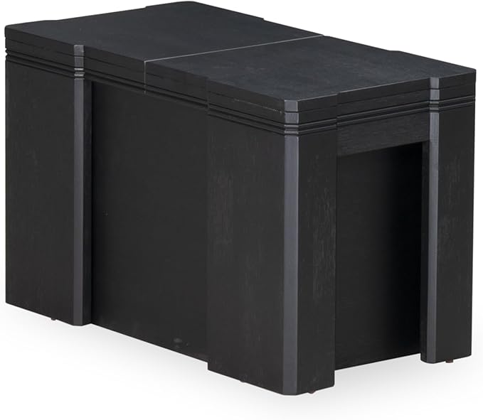 X02X2-206-30 5-pc Dining Room Table Set a Rectangular Kitchen Table and 2 Benches and 2 Wire Brushed Black Polyester Stackable Chairs, 39x120 Inch, Wire Brushed Black