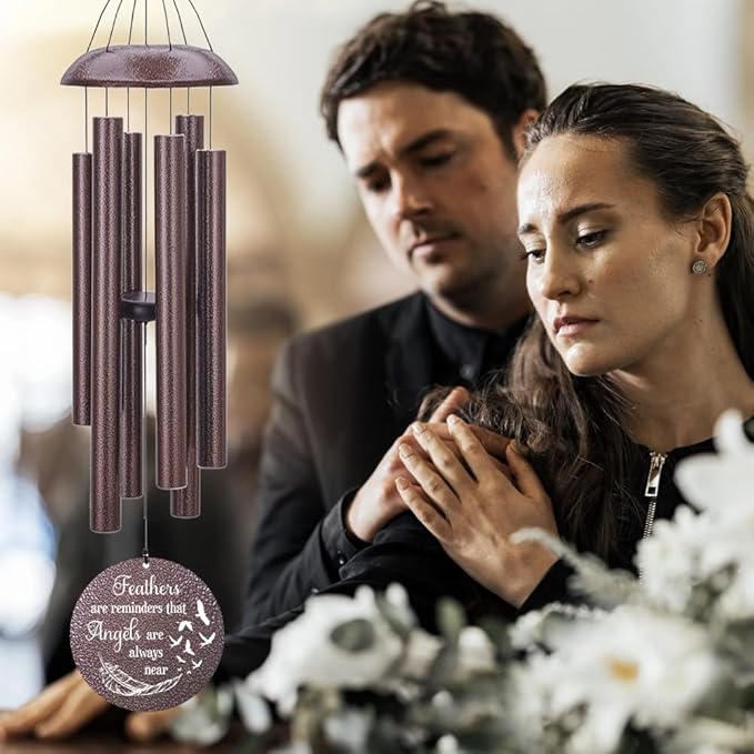 Personalized Wind Chimes for Loss of Loved One, Bereavement & in Memory Wind Chimes, Sympathy Gifts in Memory of Father, Mother, or a Loved One, Product in USA