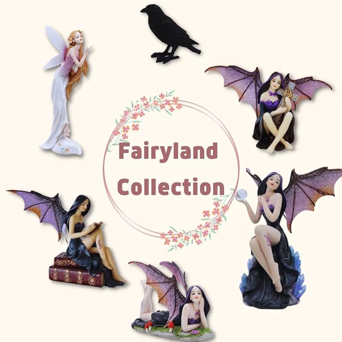 Comfy Hour Fairyland Collection The Sitting Fairy Figurine, Stone Resin