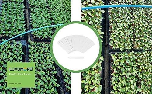 100 Pcs 5 Inch Plastic Plant Nursery Garden Labels Pot Marker Garden Stake Tags White (100)
