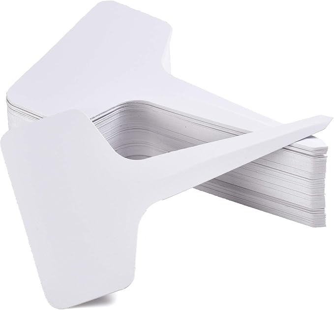 150 Pcs 6x10cm Plant Labels T-Type Waterproof Garden Tags Nursery Markers Plant Identification Stakes, White