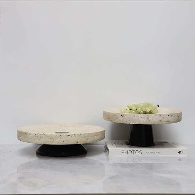 Modern Style Marble Tray Organizer - Modern Stone Decoration for Living Room, Dining Table, Office - Stylish Key and Jewelry Holder(Beige16)