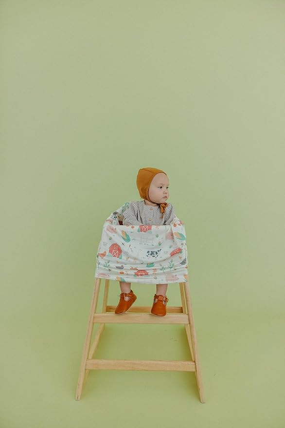 Copper Pearl Multi-Use Cover: Car Seat Covers, Nursing Cover, and Stroller Cover for Sun - Stretchy Fabric, All-Season Use, Stylish Designs, Easy Access for Moms - Farmstead