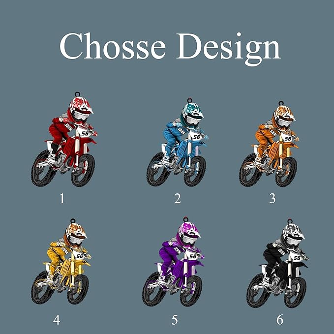 Personalized Dirt Bike Acrylic Ornament 2025, Personalized Christmas Tree Decoration, Unique Holiday Keepsake, Gift for Dirt Bike Lovers, Riders, Family Style 2