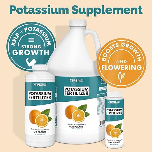 TPS NUTRIENTS Potassium Fertilizer for Plants, Boosts Growth, Budding and Flowering, Liquid Plant Food, 32 oz (1 Quart)